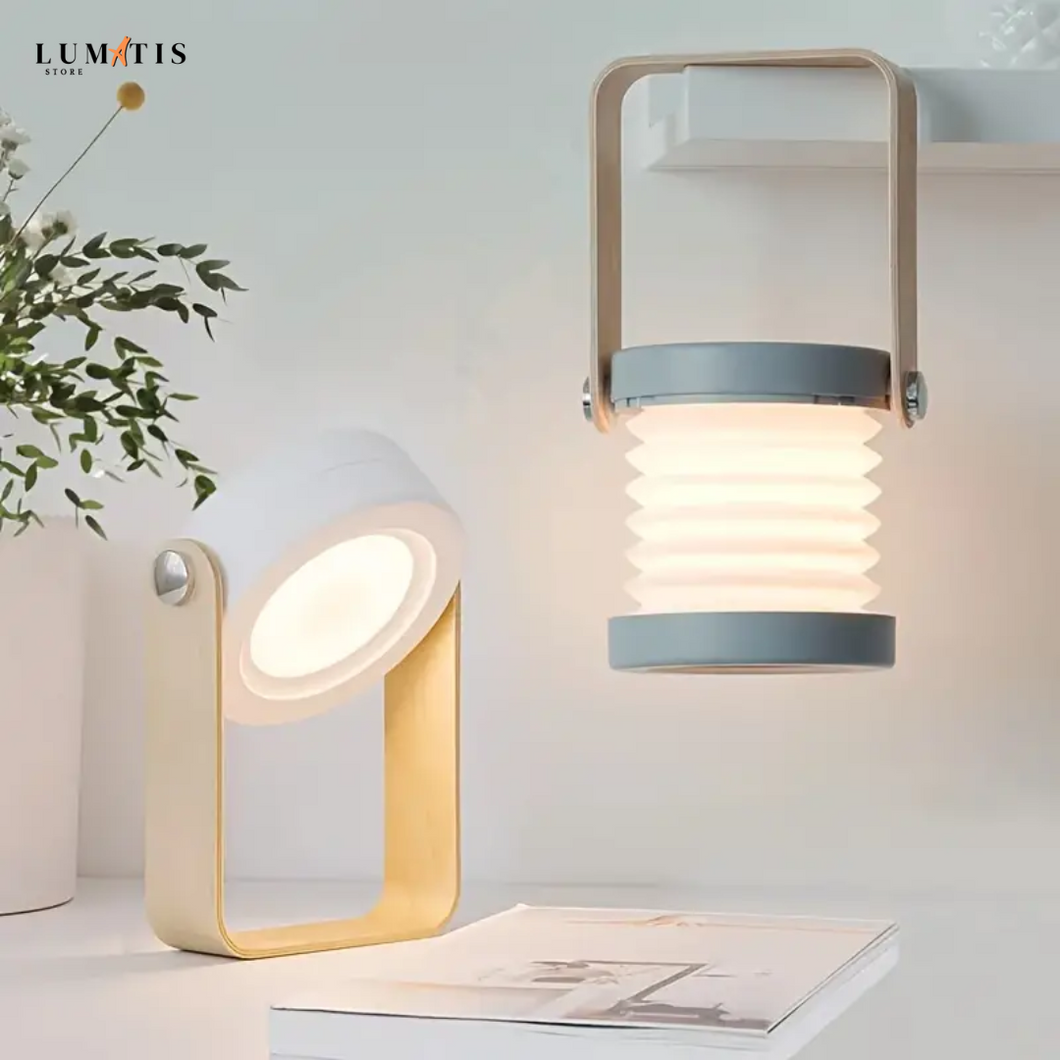 LÁMPARA 4 EN 1 PLEGABLE CON LUZ LED/Envios a todo el Perú.