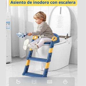 ASIENTO DE INODORO  CON ESCALERA PARA NIÑOS